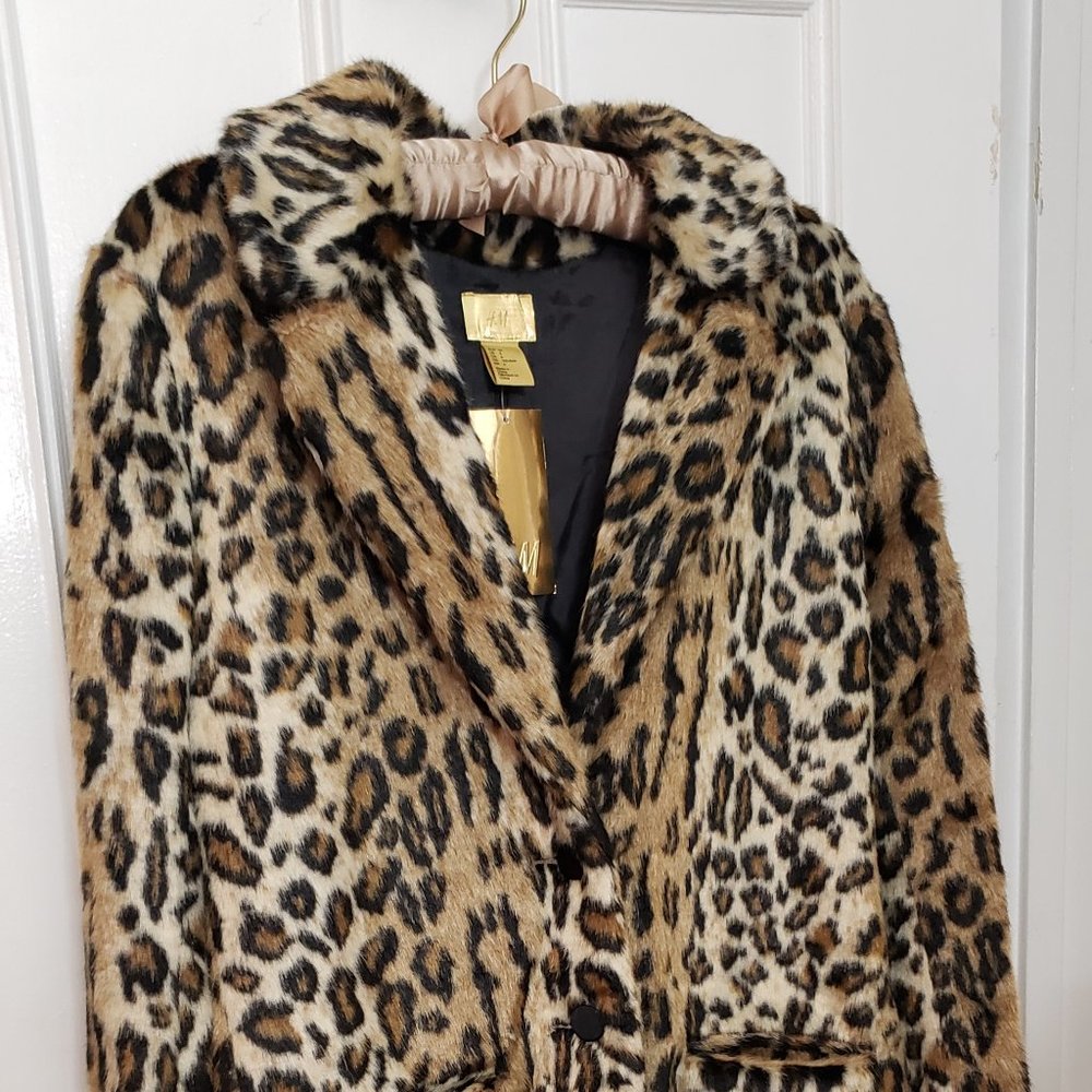H&M Cheetah Print Winter Coat
